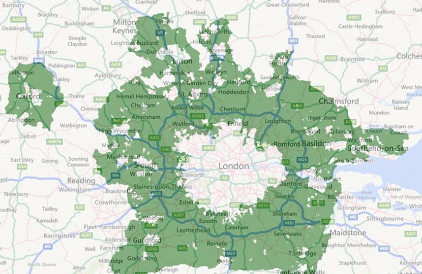 London Green Belt Map
